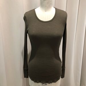 Sundry olive green long sleeve tee